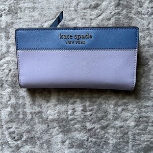 Kate Spade Pink and Periwinkle Small BiFold Wallet